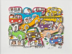 Rizzi, James (1950 in New York City-2011, New York City), "Beep, Beep", 1990, 3D-Grafik,seltenes A/