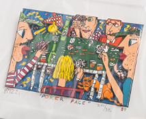 Rizzi, James (1950 in New York City-2011, New York City), "Poker Face", 1989, 3D-Grafik,unten