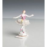 Kl. Figurine "Ballerina" (Volkstedt, Müller u. Co., Unterbodenmarke, 20. Jahrhundert),polychrome