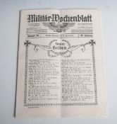 "Militär-Wochenblatt" (1. WK, Kaiserreich), Zeitung vom 15. Juni 1915, Ausgabe 106 "UnsereHelden".