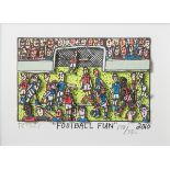 Rizzi, James (1950 in New York City-2011, New York City), "Football Fun", 2010, 3D-Grafik,unten