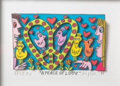 Rizzi, James (1950 in New York City-2011, New York City), "A Peace Of Love", 2011,3D-Grafik, unten