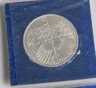 5-DM-Jubiläumsmünze "100 Jahre Germanisches Museum Nürnberg" (BRD, 1952), Silber 625/1000,Entw.: