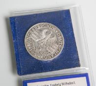 5-DM-Gedenkmünze "Ludwig Wilhelm I. von Baden" (BRD, 1955), Silber 625/1000, zum 300.Geburtstag,