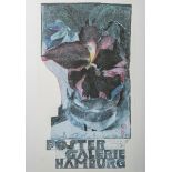 Janssen, Horst (1929 - 1995), "Poster Galerie Hamburg", Farboffset, 1982, ca. 70 x 50 cm,re. u.