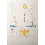 Salvador Dalí (1904-1989), "Philosophe écrasé par le cosmos" (1974),Farblithographie/Radierung,