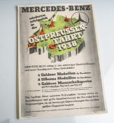 Mercedes Benz, "Ostpreussen-Fahrt 1938", Handblatt, Entwurf von Gotschke, Hrsg.Daimler-Benz,