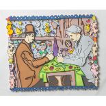 Rizzi, James (1950 in New York City-2011, New York City), "The Card Players", 1998,3D-Grafik,