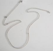 Dünne Halskette 585 WG, gestempelt: 14K, "J", L. ca. 42 cm, Gewicht ca. 1,35 g.