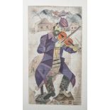 Chagall, Marc (1887-1985), Geiger, Lithographie auf Büttenpapier, Marées-Gesellschaft II,