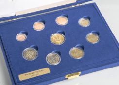 Premium-Münzsatz "Dreipäpstejahr 1978" inkl. Euro-Kursmünzen u. Goldausgabe (Vatikan,2018), 9 Stück,