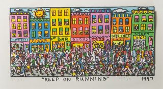 Rizzi, James (1950 in New York City-2011, New York City), "Keep On Running", 1997,3D-Grafik, unten