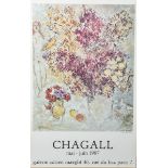 "Chagall" (Ausstellungsplakat), mai-juin 1987, galerie adrien maeght (Paris), Chagall "LesFleurs