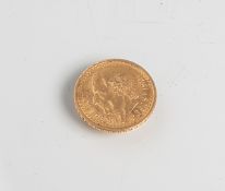 Goldmünze, Mexiko, 1 Peso, 1945, ca. 2,10 g. Altersgem. Zustand.- - -21.00 % buyer's premium on
