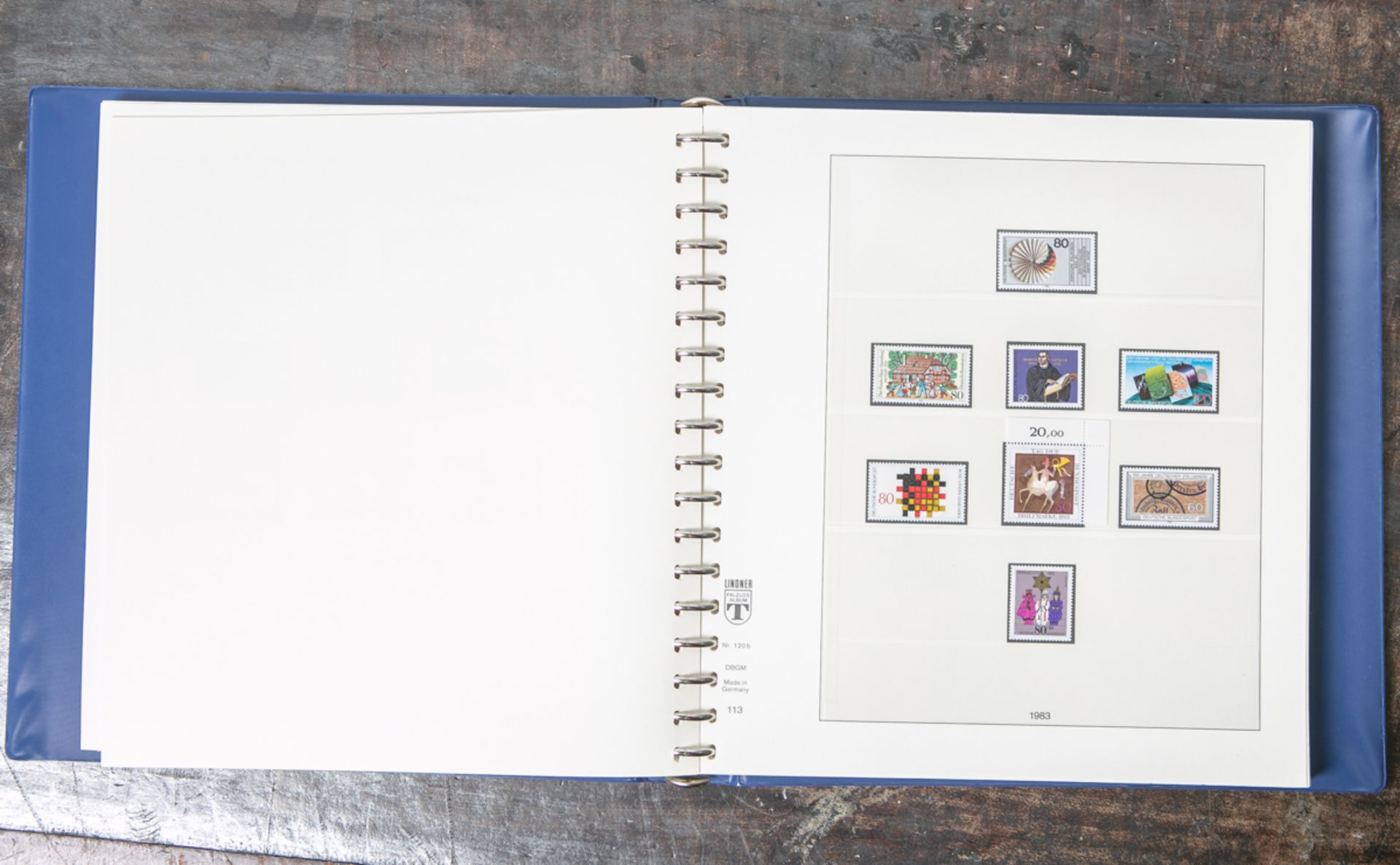 Briefmarkensätze "BRD 1978 - 1990", fast vollständig, im blauen Sammelalbum m.Schutzkassette,