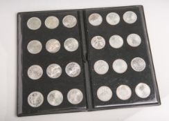 Sondermünzsatz 10 DM "München 1972" (BRD), Silber, 24 Stück, XX. Olympiade, versch.Münzprägestätten,