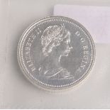 One Dollar "Elisabeth II." (Kanada, 1974), Silber, 100 Jahre Winnipeg, Münzprägestätte B,PP, Dm. ca.