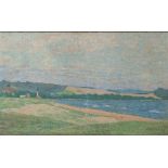 Wagener, A. (um 1900), Seelandschaft, Pastell/Pressholz, re. u. sign., ca. 38 x 60 cm,hinter Glas