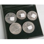 Konvolut von 5 Gedenkmünzen aus Silber, Drittes Reich, bestehend aus: 3x 5-RM-Münzen(900er Silber)