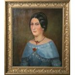 Liebsch, Ferdinand (1806-1905), Portrait einer Dame, rs. signiert, Öl auf Leinwand, versosign. u.