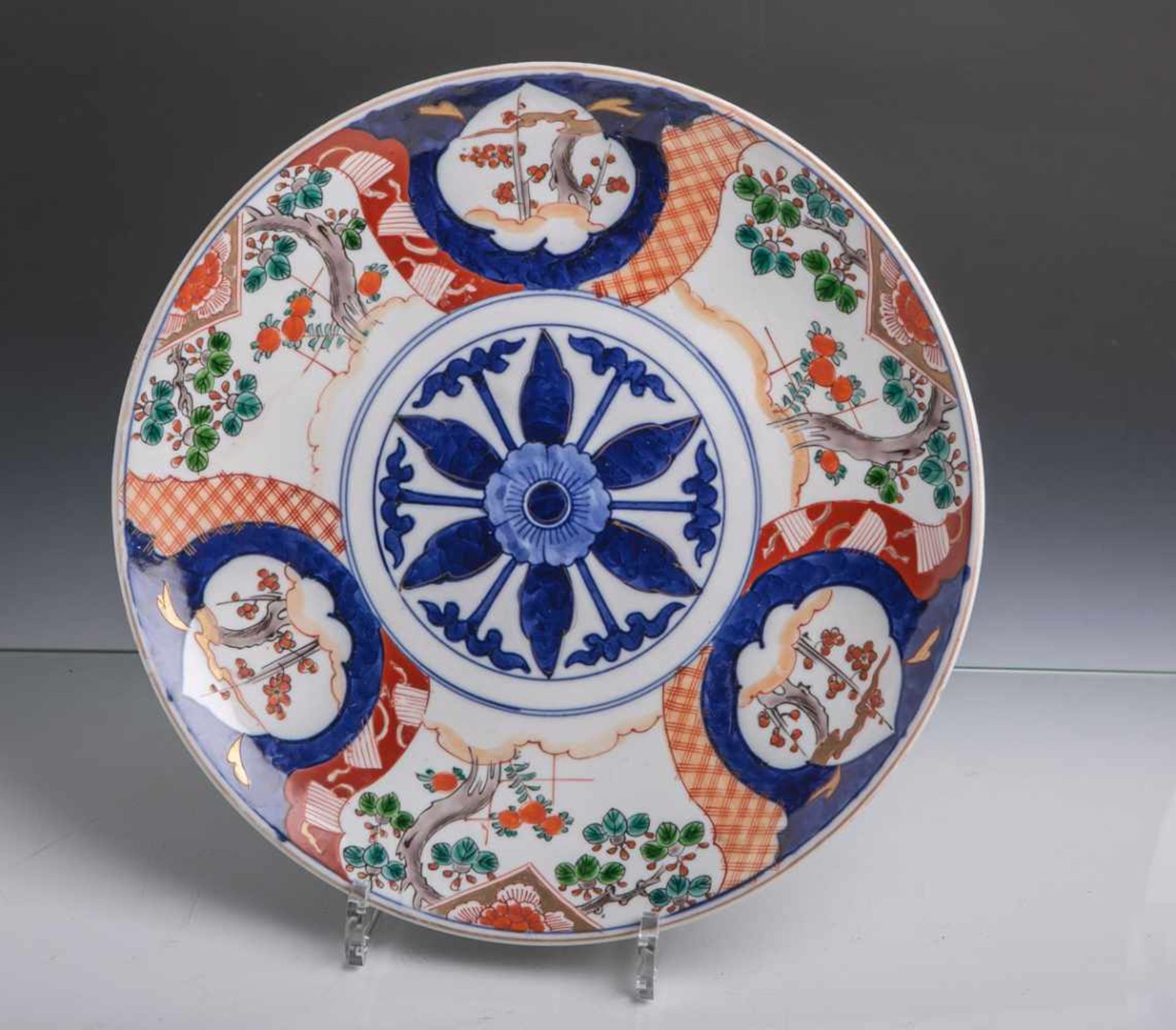 Antiker japanischer Porzellanteller (wohl 19./20. Jahrhundert, Japan, wohl Meiji,