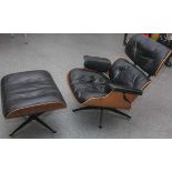 Ray u. Charles Eames Lounge Chair mit Ottomane (Entwurf von 1956, Hermann MillerCollection,