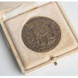 Medaille "Vatikanisches Konzil / Paul VI", Bronze, Dm. ca. 4,5 cm, im orig. Etui.- - -21.00 %