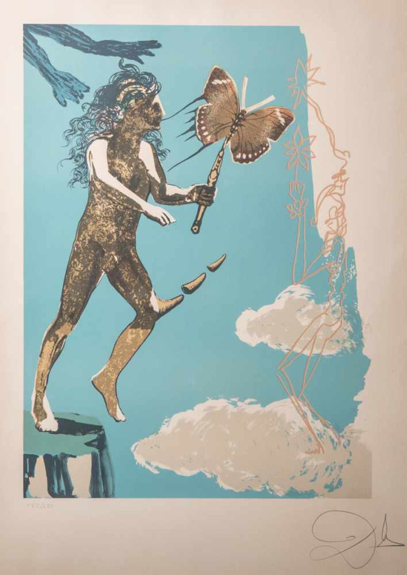 Dalí, Salvador (1904 - 1989), "Release of the Psychic Spirit from the Magic Butterfly andthe Dream