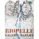 Riopelle (Künstlerplakat), Galerie Maeght (Paris), Maeght Editeur, Arte Paris, Größe ca.70 x 53 cm.-