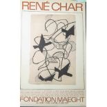 René Char (Ausstellungsplakat), Fondation Maeght Paris, 06-Saint Paul, 6 Avril-6 Juin1971,