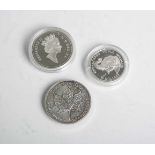 Konvolut von 3 Gedenkmünzen (1989 - 1990), Feinsilber, bestehend aus: 1x 5 Kanada-Dollars"