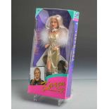 Modelpuppe "Karen Mulder" (Hasbro, 1995), Top Model Collection, orig. Zubehör inkl.Infokarte u.