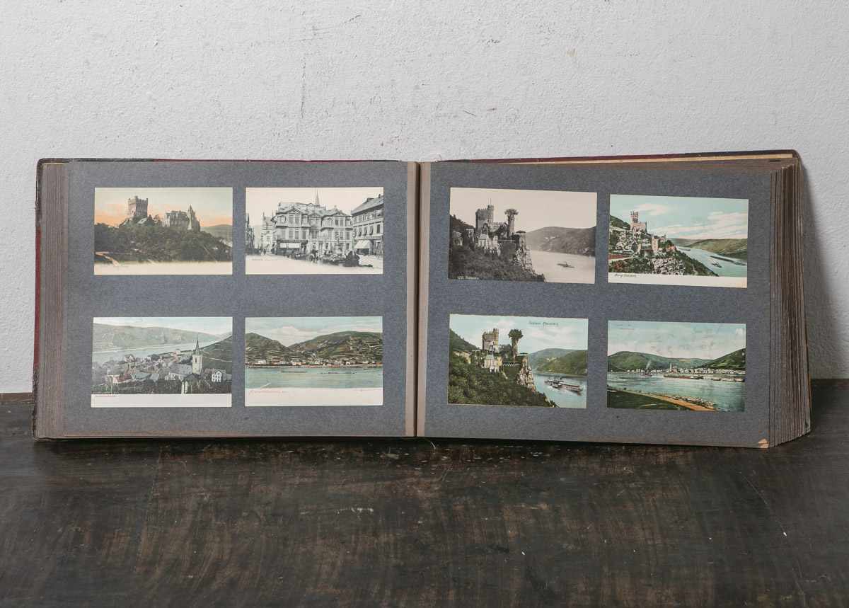 Album m. Fotoaufnahmen u. Postkarten "Mittelrheintal" (19. u. 20. Jahrhundert),