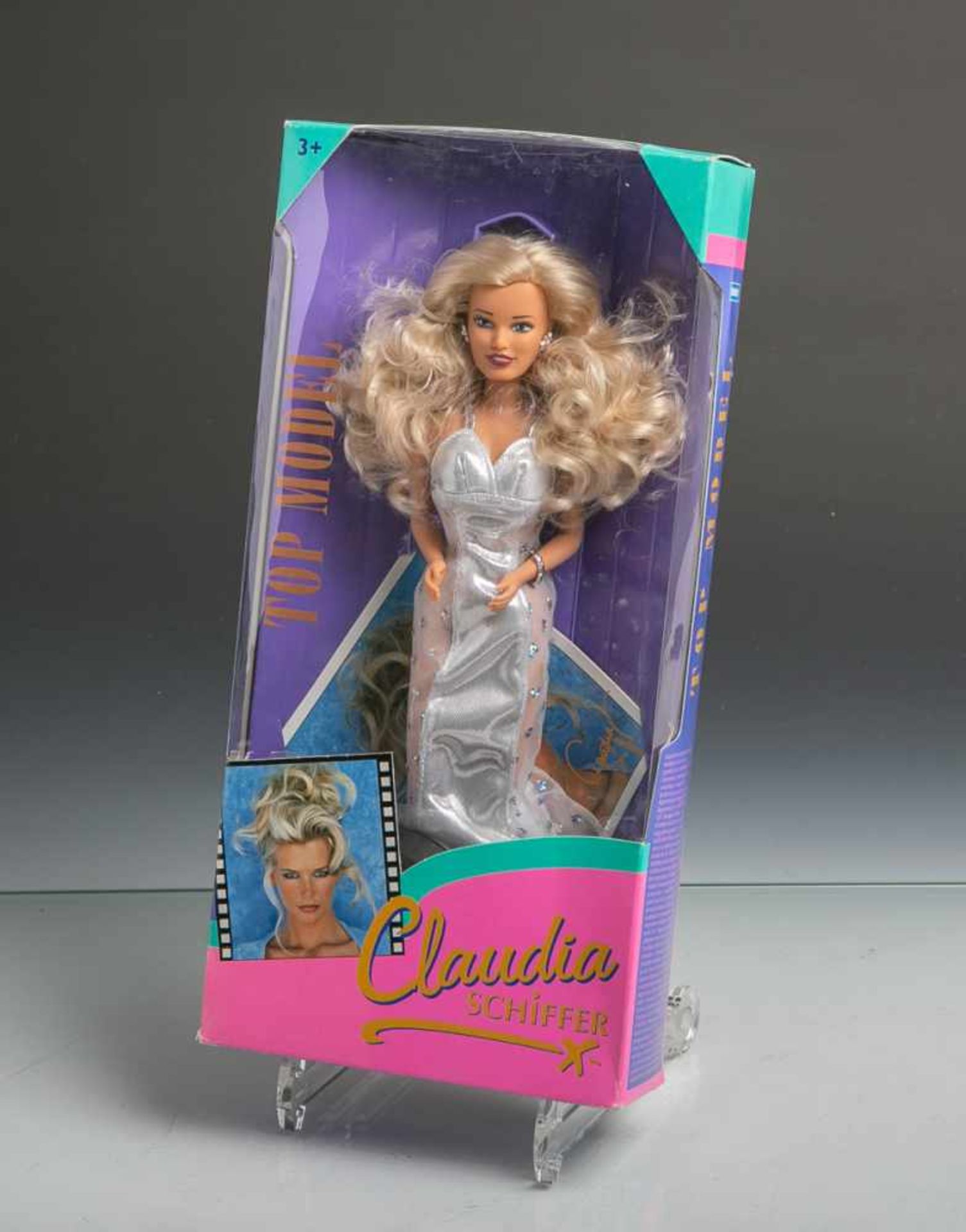 Modelpuppe "Claudia Schiffer" (Hasbro, 1995), Top Model Collection, orig. Zubehör inkl.Infokarte