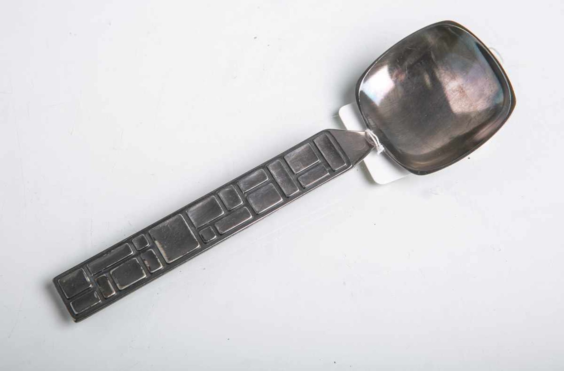 Designerlöffel 800 Silber (Halbmond u. Krone, wohl 1970er Jahre), Herstellerpunze:Bruckmann, L.