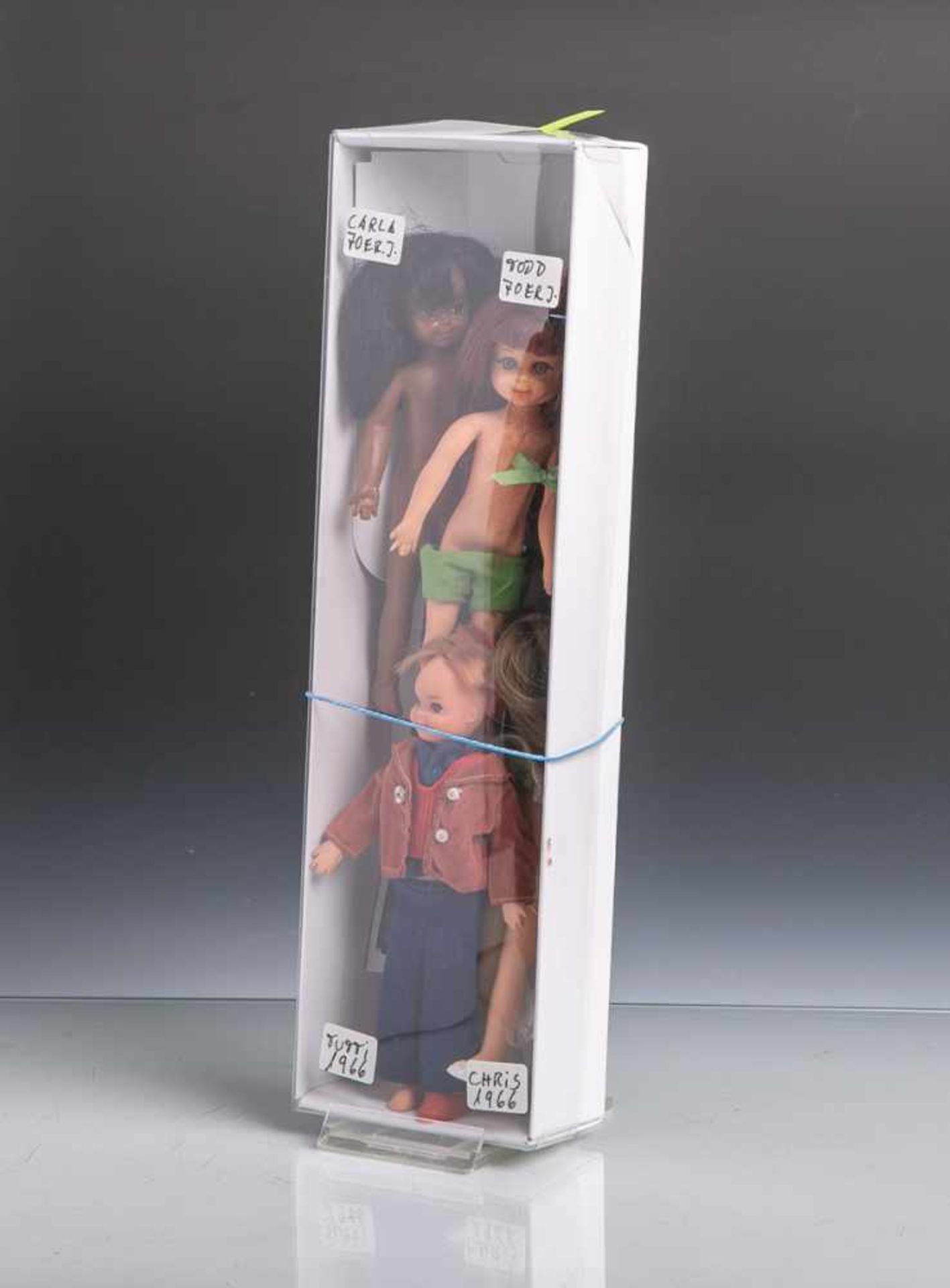 4 kl. Barbie-Puppen (Mattel, 1965), Midge- u. Barbie-Markierungen, China/Japan/Taiwan,bestehend aus: