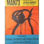 Man 73-Homenatge a Joan Miró 80 anniversari (Ausstellungsplakat), GaleriesAdriá-Gaspar-Metras-