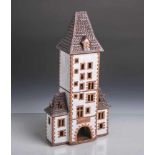 Mainzer Eisenturm aus Keramik (20. Jahrhundert), Handarbeit, Litauen, Modellnr. 14, H. ca.36 cm,