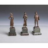 Monath, O. (wohl 19./20. Jahrhundert), 3 Bronzefiguren aus Wilhelm Busch, bestehend aus:"Vetter