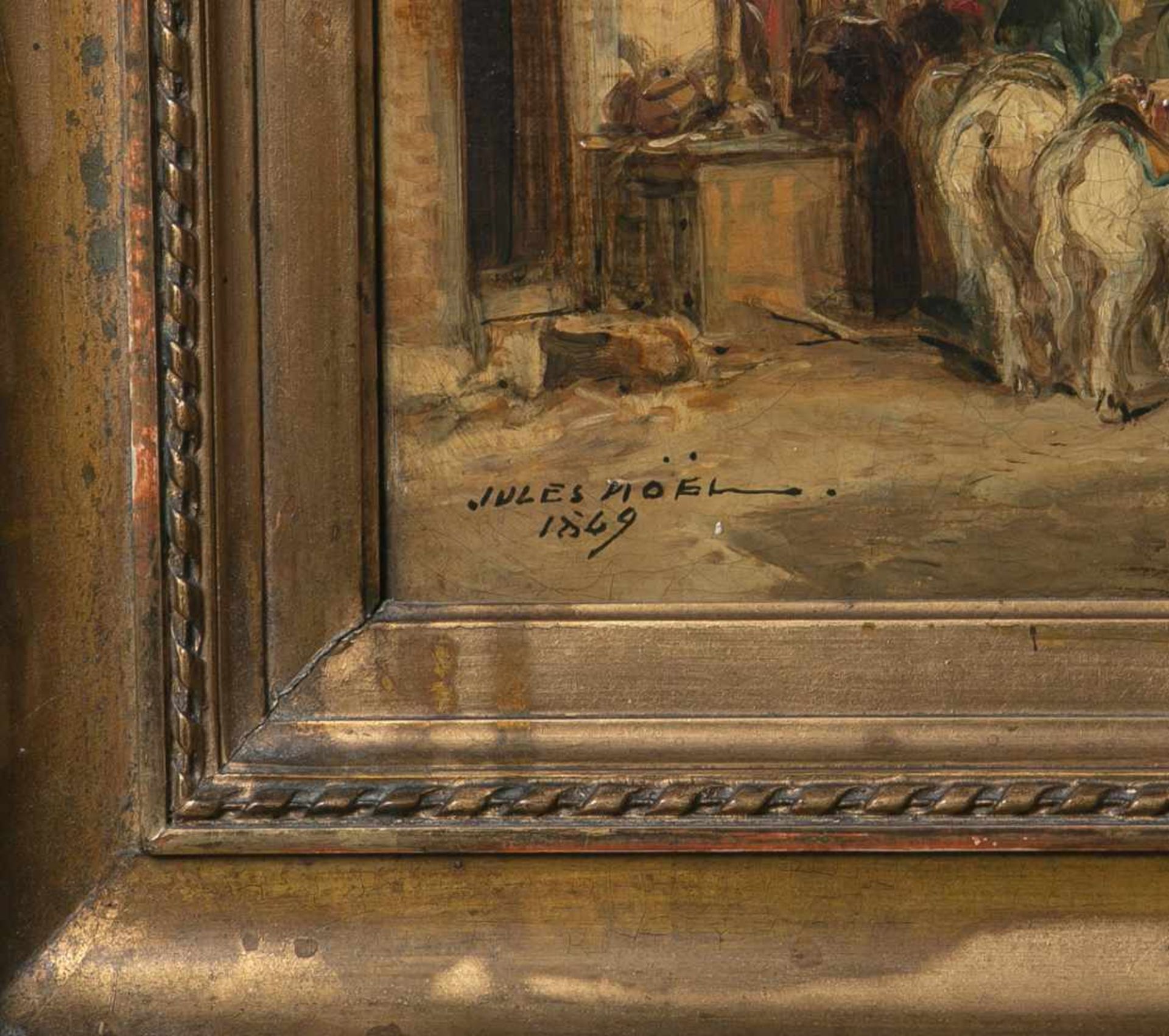 Noel, Jules Achille (1810-1881), Stadtansicht (wohl Paris), Öl auf Leinwand, unten linkssigniert - Bild 2 aus 2