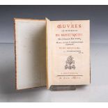 Buch "Oeuvres de Monsieur De Montesquieu", neue überprüfte u. korrigierte Auflage, 5.Band, Amsterdam