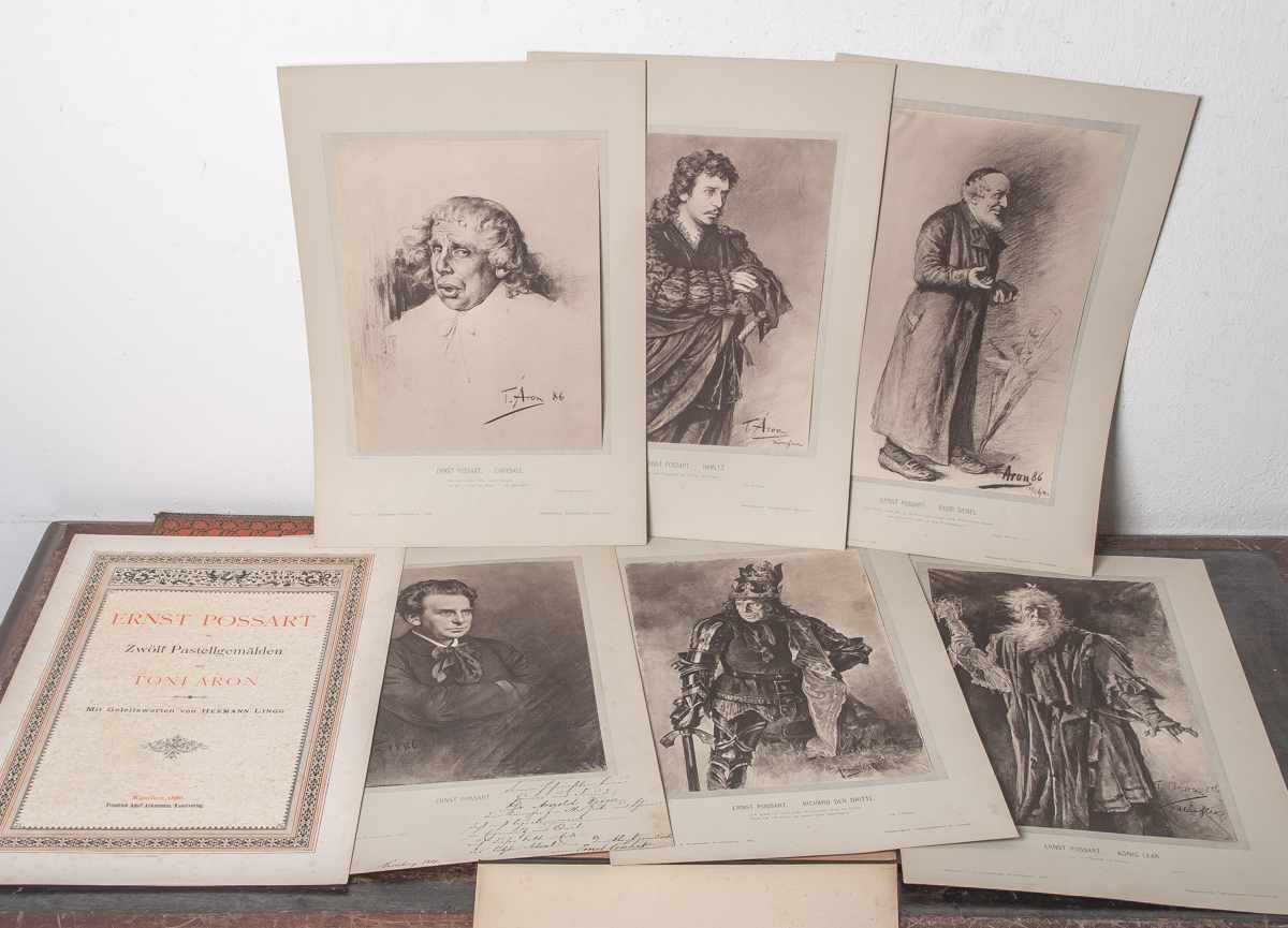 Aron, Toni (1859-1920), "Ernst Possart in Zwölf Pastellgemälden. Mit Geleitworten vonHermann