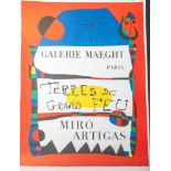 Terres de Grand Feu: Miró Artigas (Ausstellungsplakat), Galerie Maeght Paris, Größe ca. 75x 53