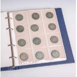 Gr. Konvolut von 74 5-DM-Münzen (BRD), Silberadler, bestehend aus: 4x 1951; 3x 1956; 4x1957; 4x