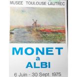Monet à Albi (Ausstellungsplakat), Musee Toulouse-Lautrec, 6 Juin-30 Set. 1975, ArteParis, Größe ca.