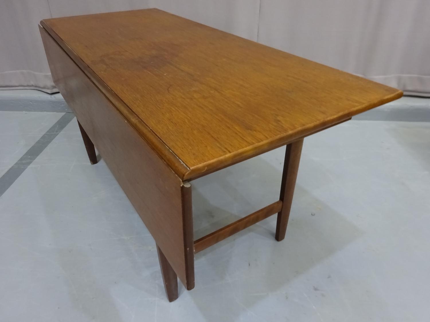 Mid Century Solid Wood Drop Leaf Dining Table - Image 7 of 7