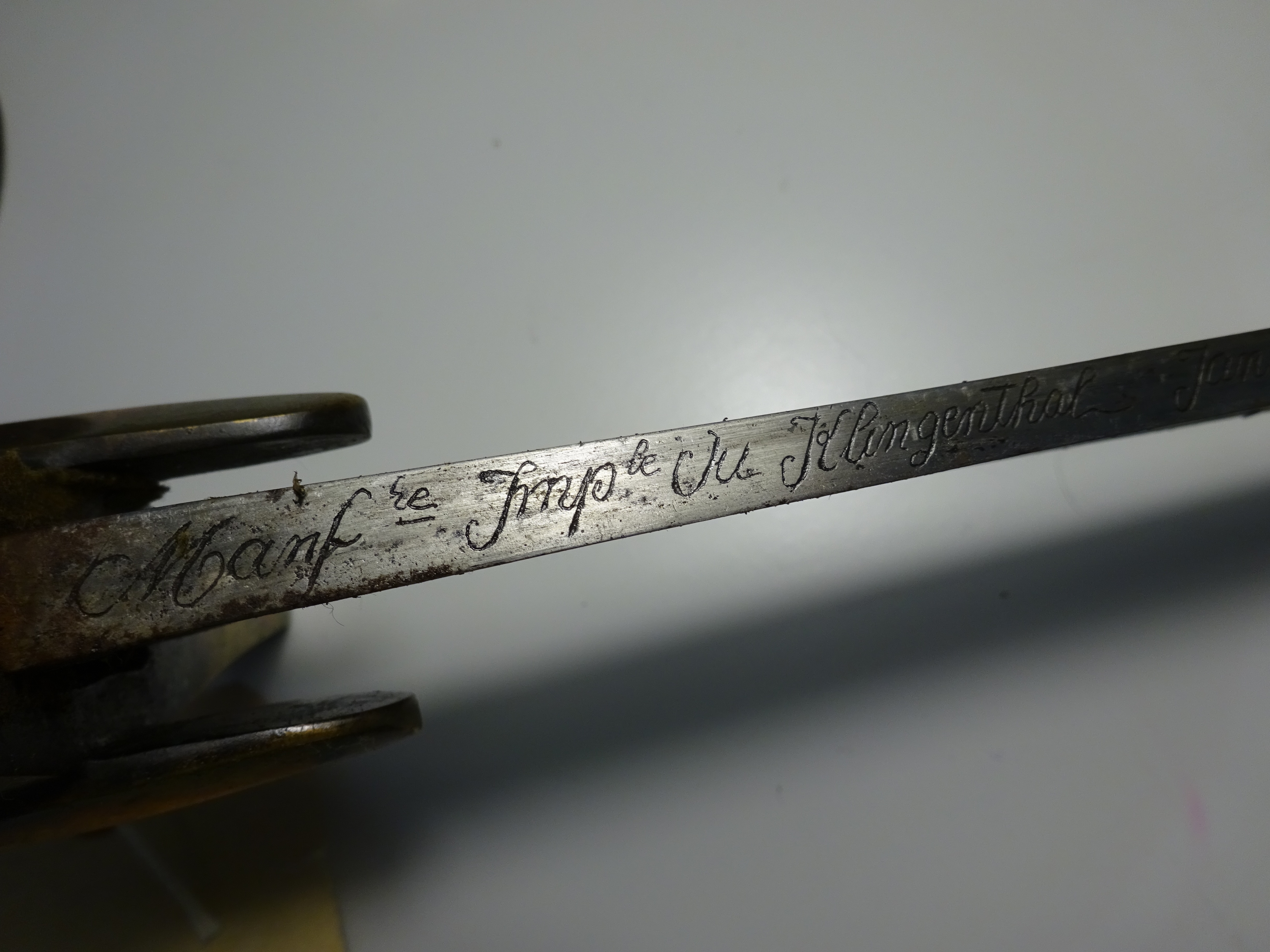 1802 model Sabres des Chasseur a Cheval de la Guard 1800 to 1815 (horse guard sabre) inscribed 1813 - Image 8 of 12