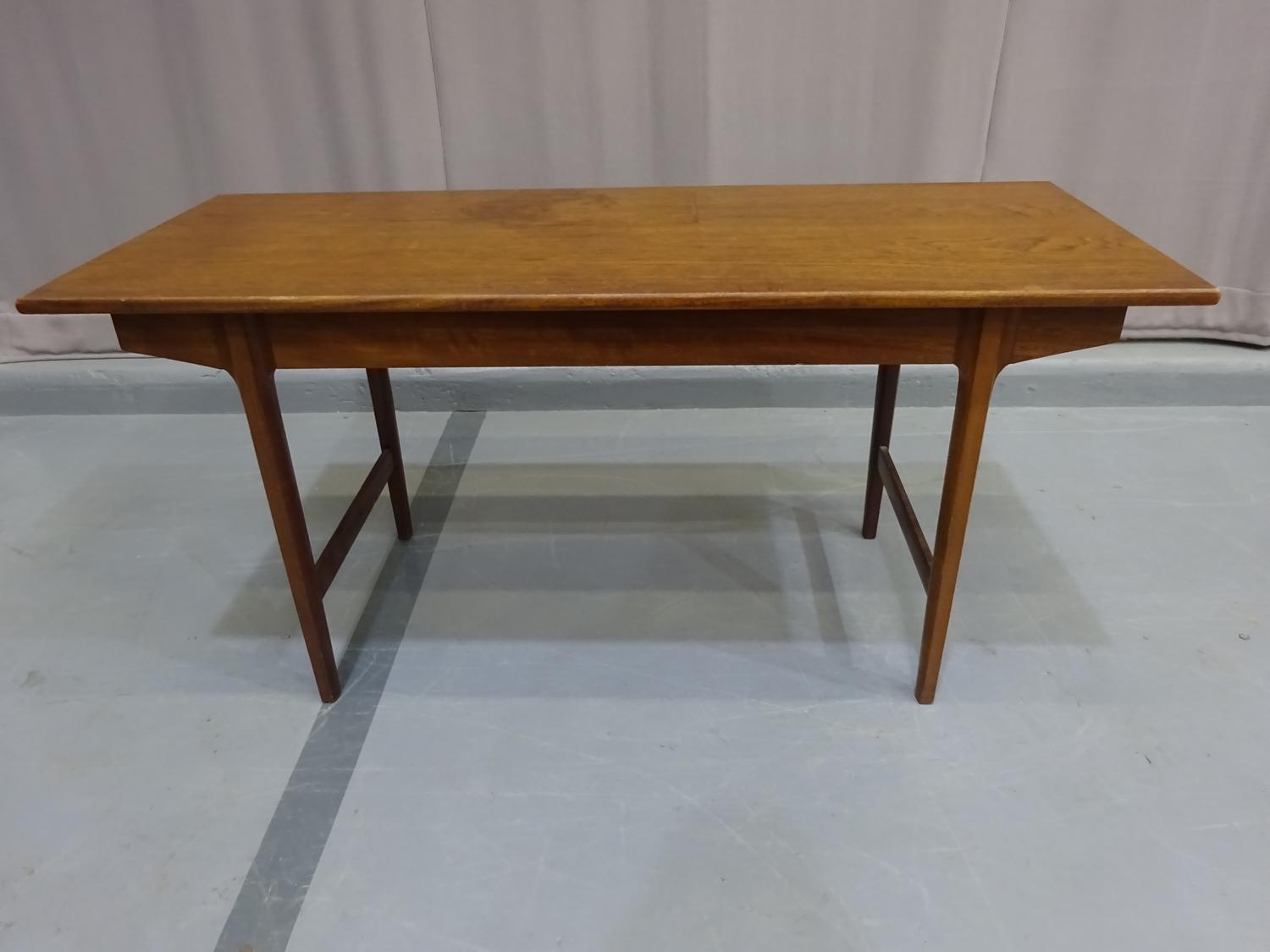 Mid Century Solid Wood Drop Leaf Dining Table - Image 4 of 7