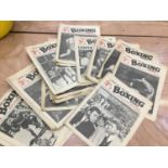 Collection of Boxing News newspapers from 1965/66