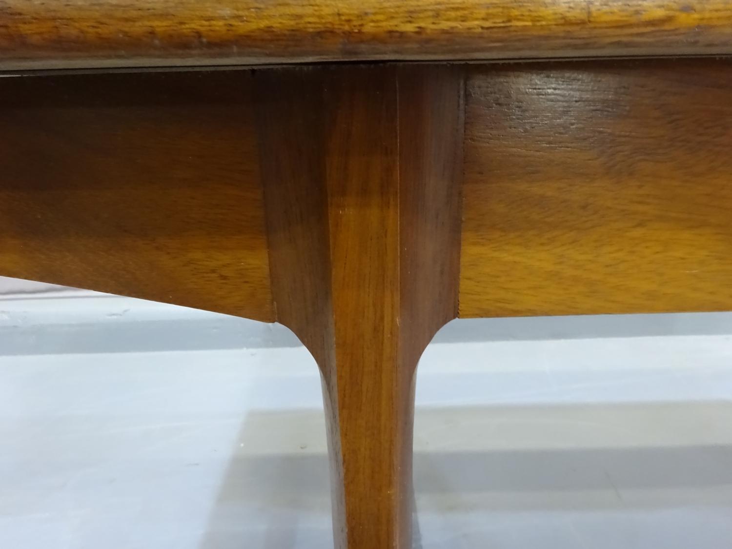 Mid Century Solid Wood Drop Leaf Dining Table - Image 6 of 7